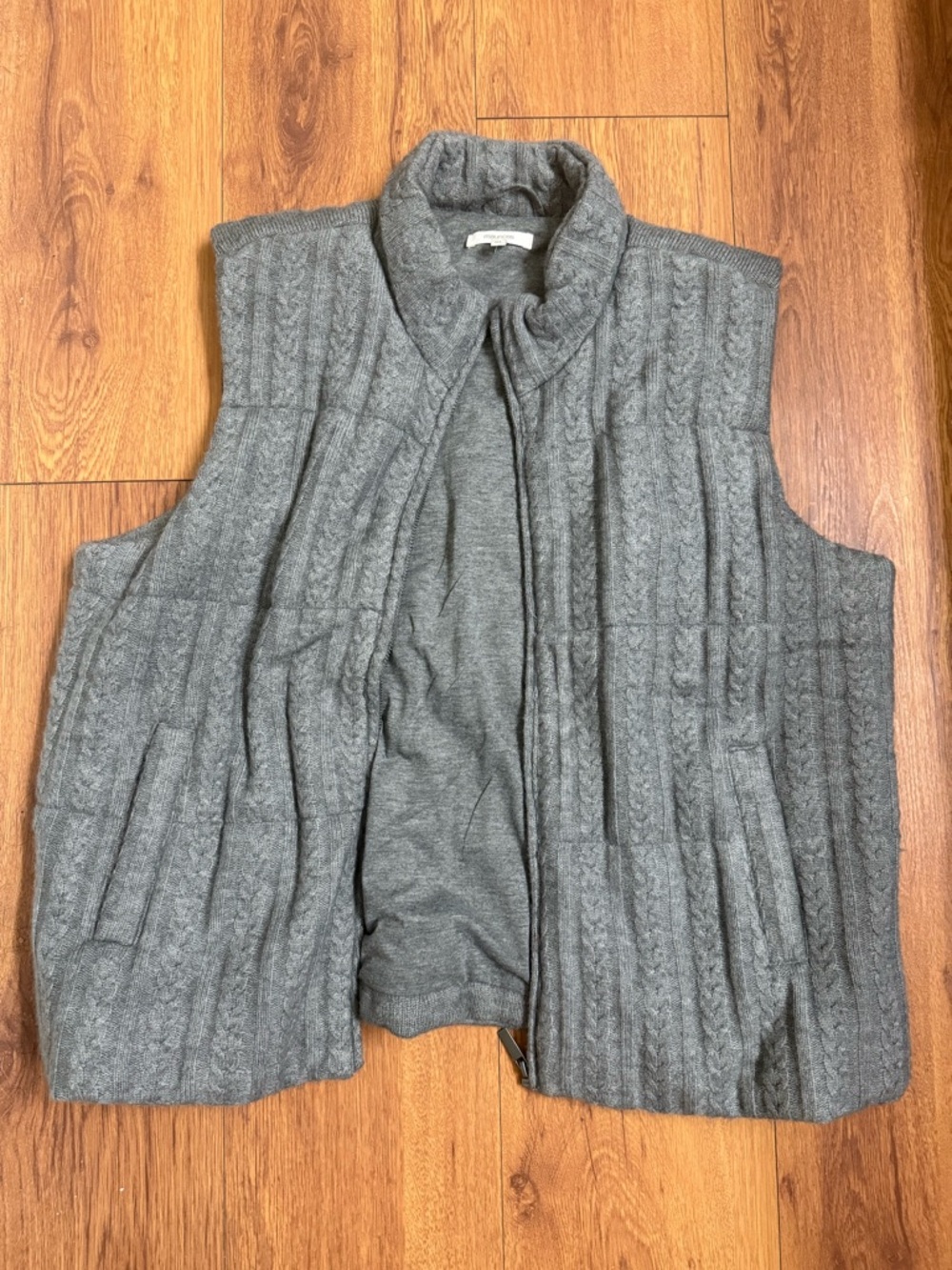 Maurices Charcoal Cable-Knit Vest